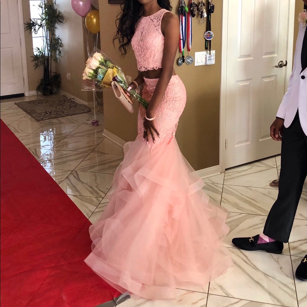 2 piece prom dress